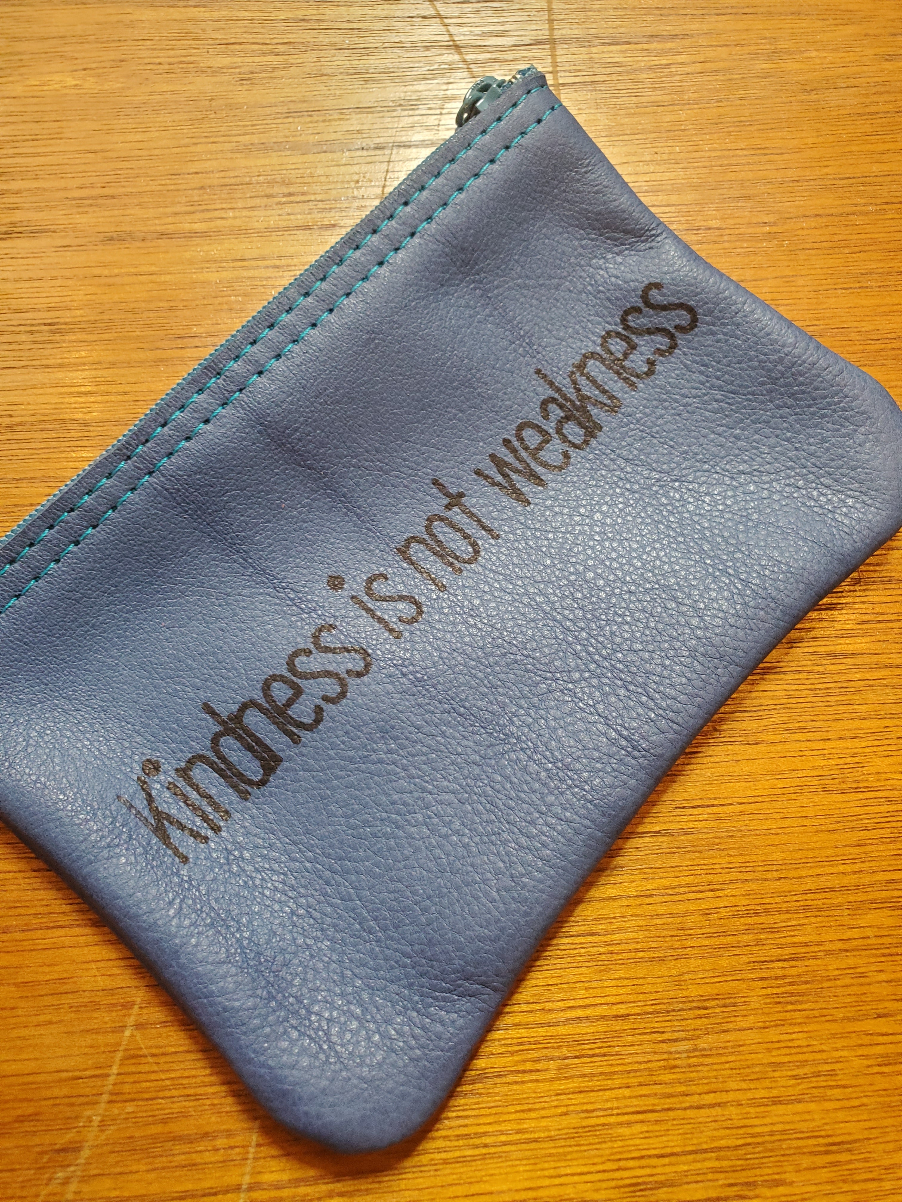 Upcycled Leather Large Accessory Pouch