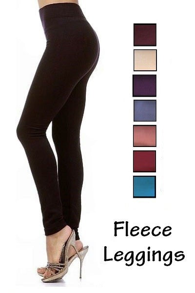Fleece Lined Leggings One Size – Tempting Teal Boutique