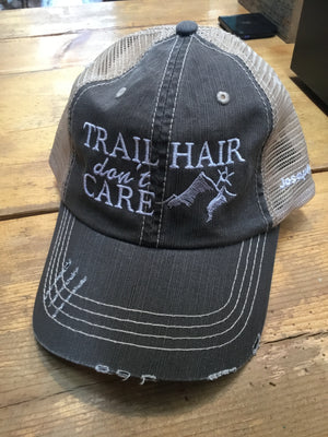 Trail Hair Don't Care Distressed Baseball Hat