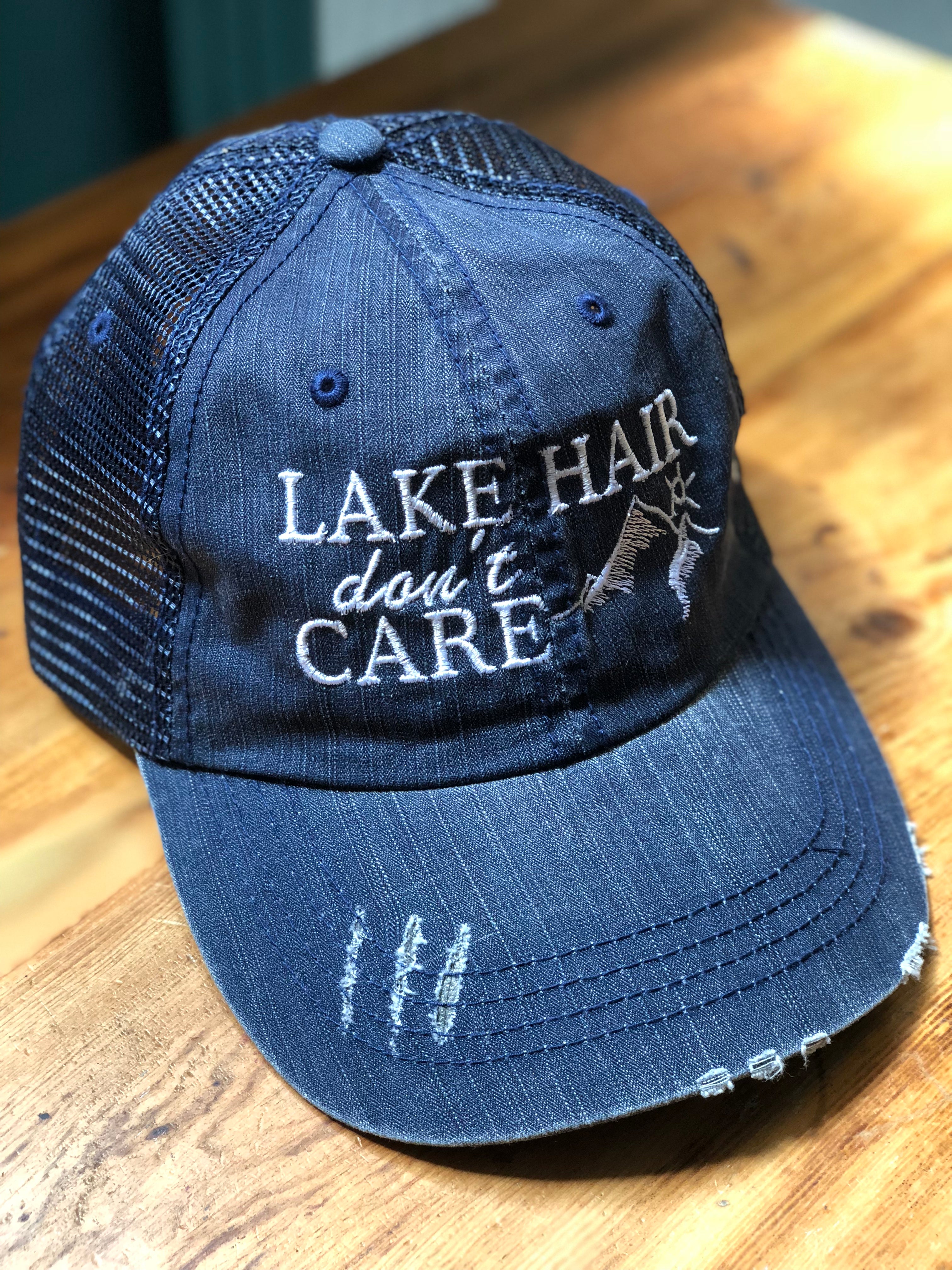 Lake Hair Distressed Trucker Hat $24 - tempting-teal-boutique