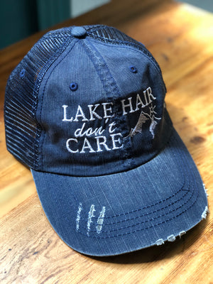 Lake Hair Distressed Trucker Hat $24 - tempting-teal-boutique