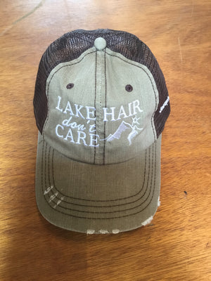 Lake Hair Distressed Hat Assorted Colors