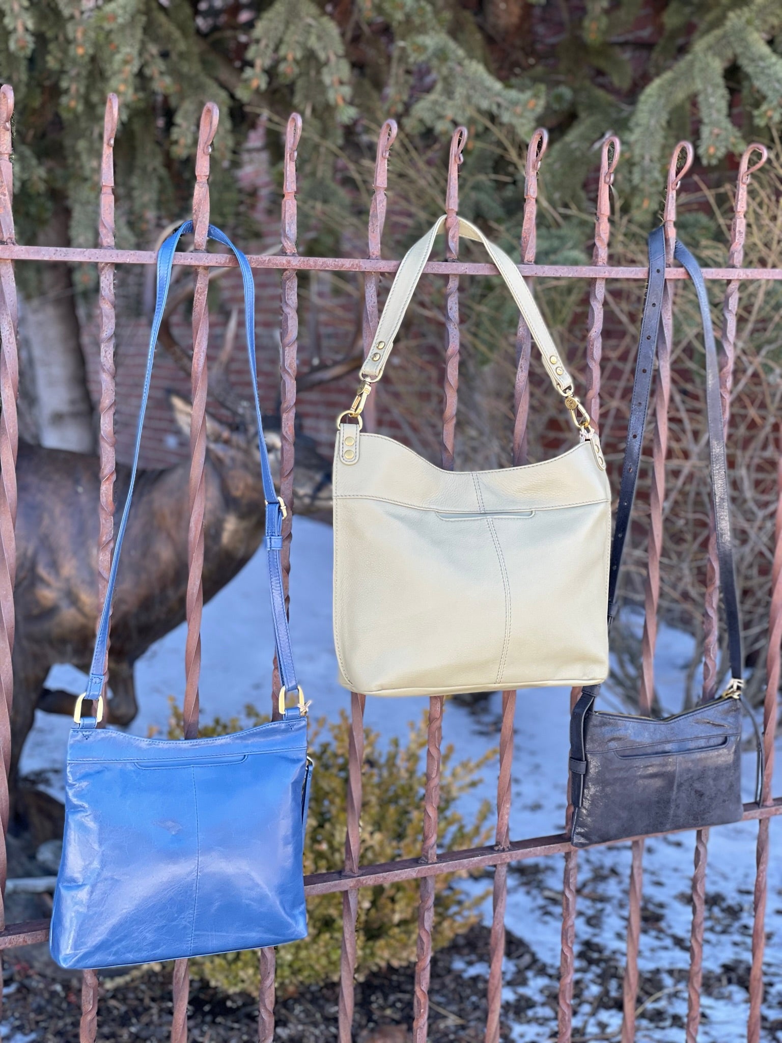Hobo Cambel Leather Handbag – Tempting Teal Boutique