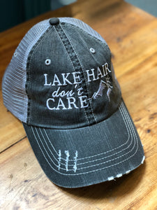 Lake Hair Distressed Trucker Hat $24 - tempting-teal-boutique
