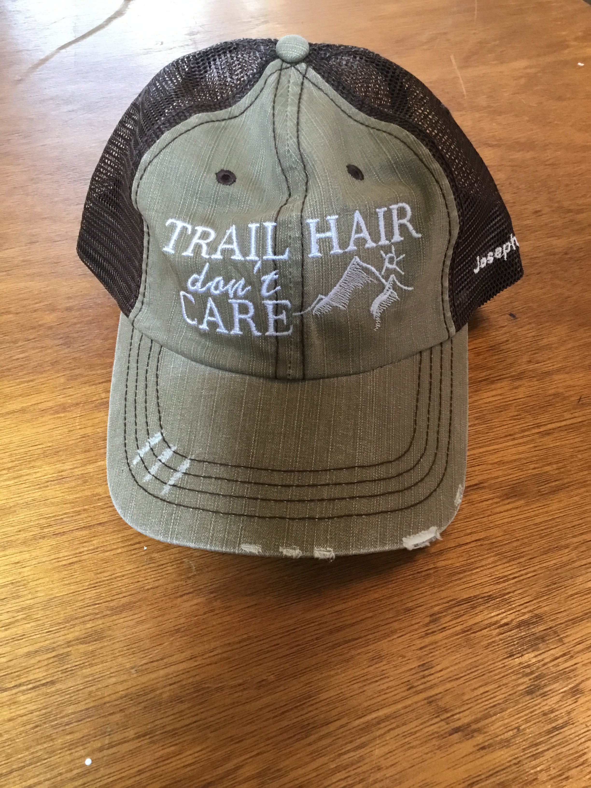Trail Hair Don't Care Distressed Baseball Hat