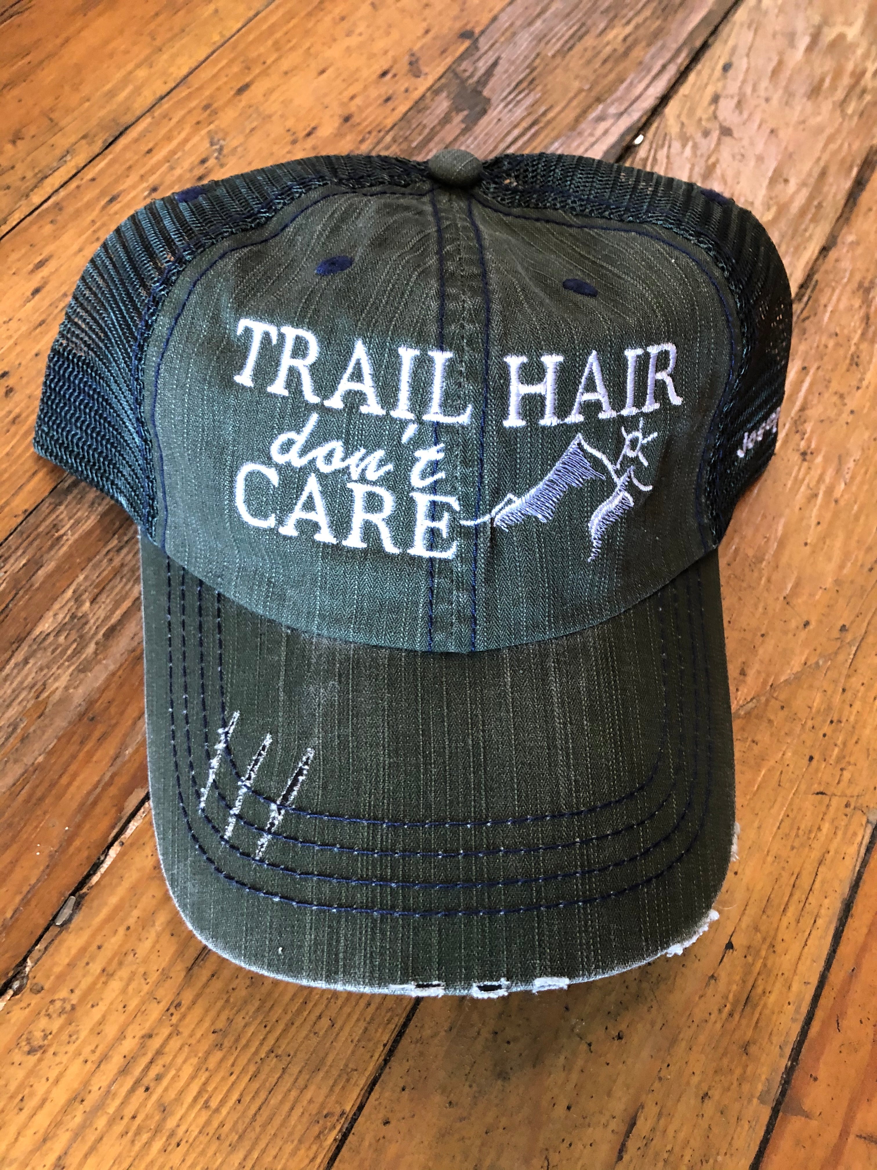 Trail Hair Don't Care Distressed Baseball Hat