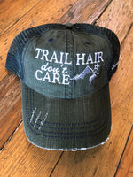 Trail Hair Don't Care Distressed Baseball Hat