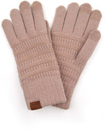 C.C Ribbed Knit Gloves Smart Tip